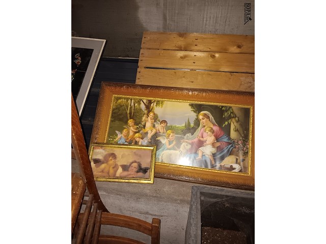 Lot 66 - religieuze kaders. 4 stuks - afbeelding 2 van  3