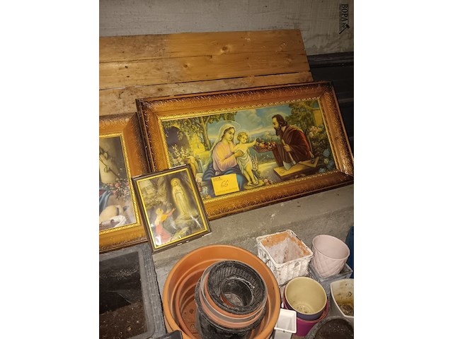 Lot 66 - religieuze kaders. 4 stuks - afbeelding 3 van  3