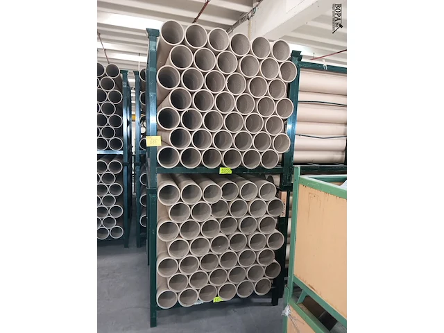 Lot 685 - stapelbak met kartonnen kokers. 6 stuks - afbeelding 1 van  1