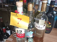 Lot 7 - aangebroken flessen drank. 12 stuks