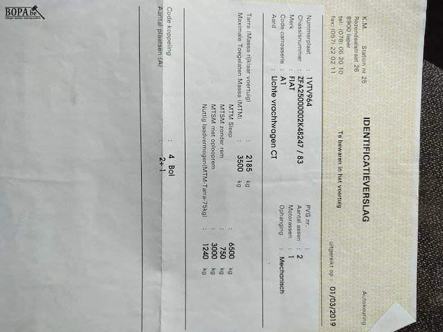 Lot 7 - fiat ducato (2019-chass.zfa25000002k448247) - afbeelding 11 van  21