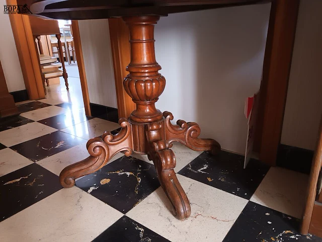 Lot 7 - houten biedermeier tafel - afbeelding 2 van  3