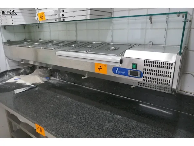 Lot 7 - rvs saladebar topcold - afbeelding 1 van  5