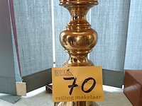 Lot 70 - lampedair in koper. 2 stuks - afbeelding 3 van  5