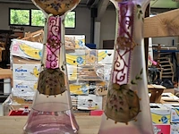 Lot 71 - glazen gekleurde vazen 4 stuks - afbeelding 6 van  8