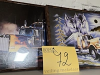 Lot 72 - kadertjes met vrachtwagens ong 6 stuks - afbeelding 2 van  3
