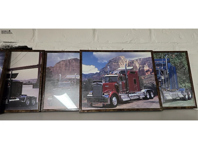 Lot 72 - kadertjes met vrachtwagens ong 6 stuks - afbeelding 3 van  3