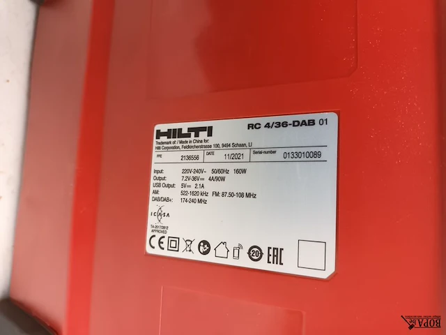 Lot 745 - werfradio hilti - afbeelding 5 van  5