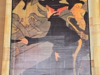 Lot 75 - dienbladen met reproducties van posters 2 stuks - afbeelding 2 van  3