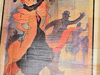 Lot 75 - dienbladen met reproducties van posters 2 stuks - afbeelding 3 van  3
