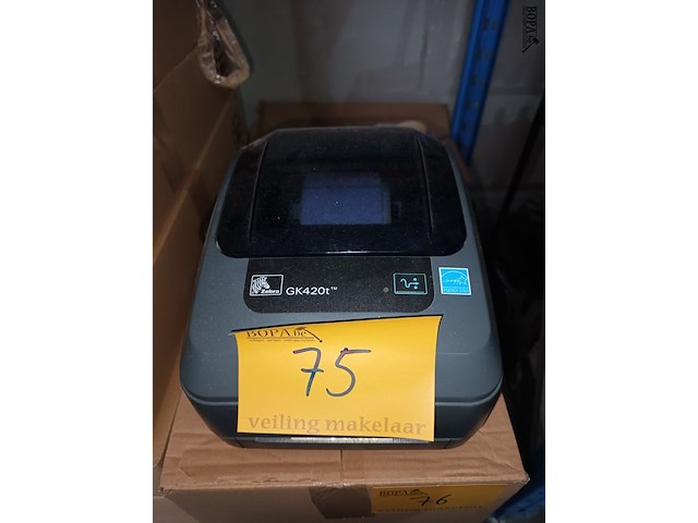 Lot 75 - labelprinter zebra - afbeelding 1 van  4
