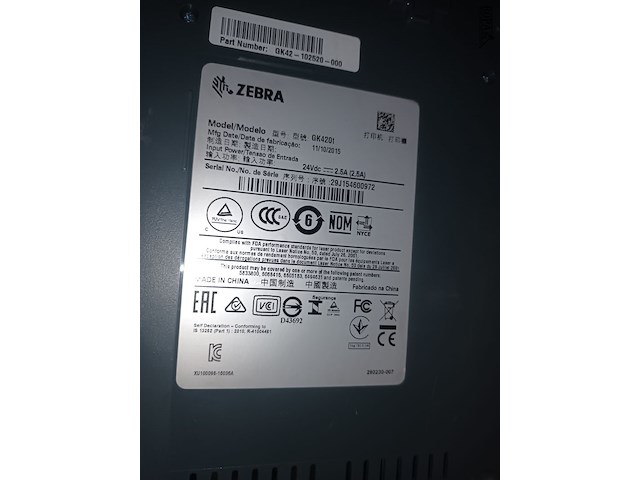 Lot 75 - labelprinter zebra - afbeelding 4 van  4