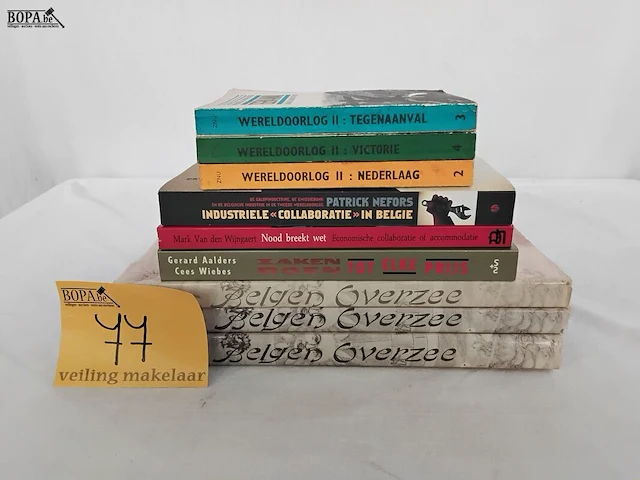 Lot 77 - lot boeken, wereldoorlog ii, 9 stuks - afbeelding 1 van  1
