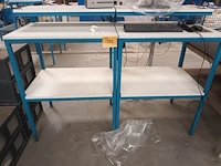 Lot 772 - metalen werkpost tafel. 2 stuks - afbeelding 1 van  3