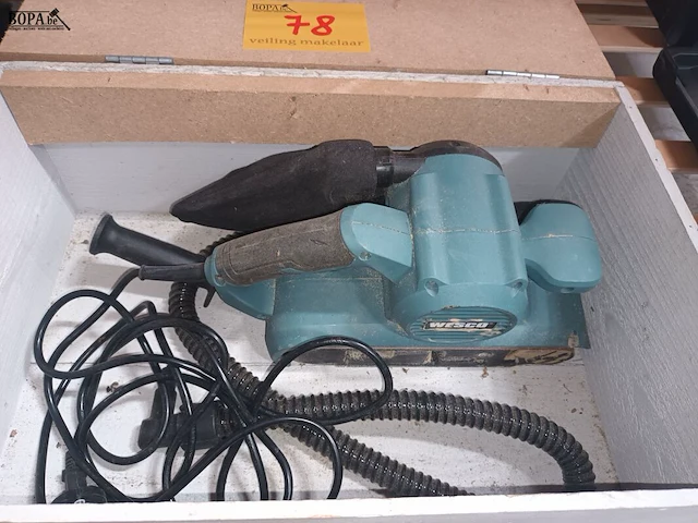 Lot 78 - bandschuurmachine wesco - afbeelding 2 van  4