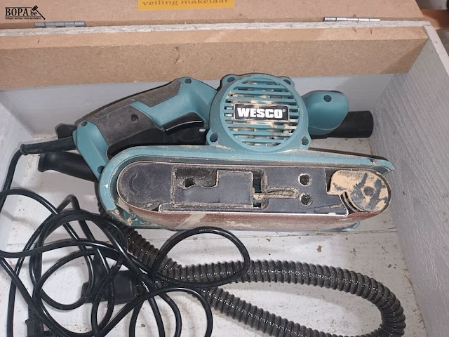 Lot 78 - bandschuurmachine wesco - afbeelding 3 van  4