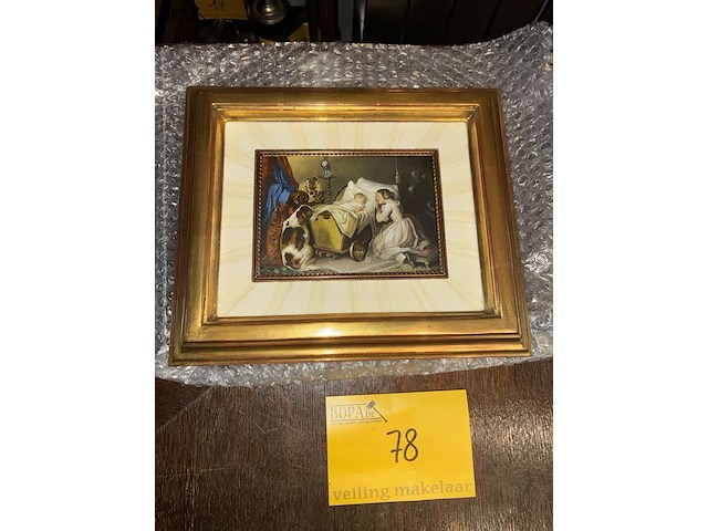 Lot 78 - kader 'die schlafenden' van j. niklas, bladgoud, kunsthandwe - afbeelding 1 van  3