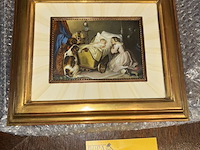 Lot 78 - kader 'die schlafenden' van j. niklas, bladgoud, kunsthandwe - afbeelding 1 van  3