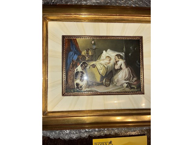 Lot 78 - kader 'die schlafenden' van j. niklas, bladgoud, kunsthandwe - afbeelding 2 van  3