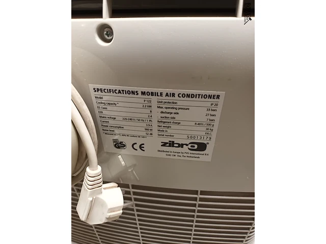 Lot 78 - mobiele airco zibro - afbeelding 5 van  5