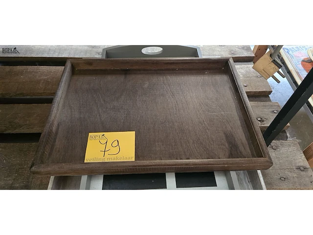 Lot 79 - landelijke houten opdienborden 4 stuks - afbeelding 4 van  5