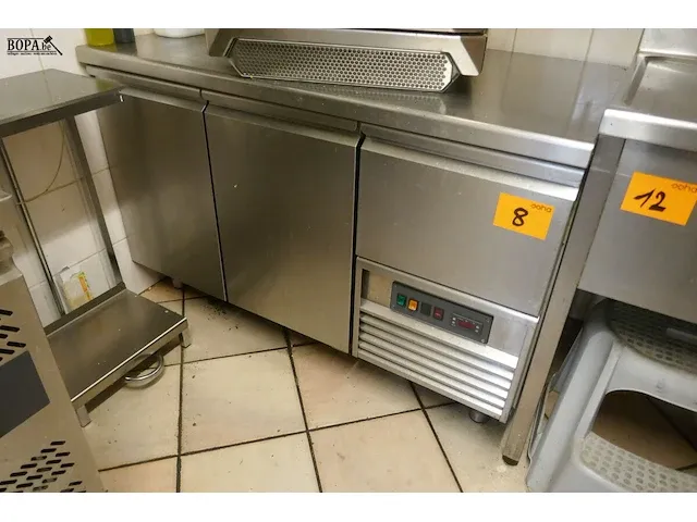 Lot 8 - rvs gekoelde werkkast - afbeelding 1 van  5