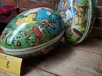 Lot 8 - vintage decoratieve kartonnen paaseieren - afbeelding 4 van  5