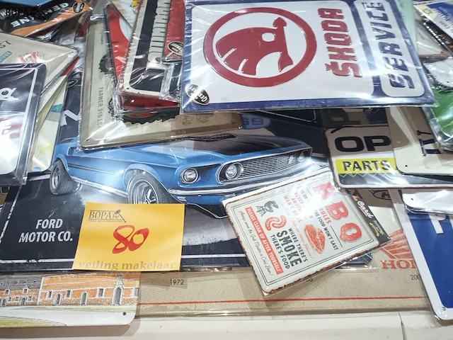 Lot 80 - nostalgische metalen bordjes - afbeelding 4 van  6