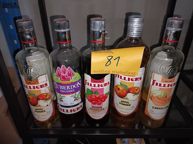 Lot 81 - aangebroken flessen filliers. 10 stuks - afbeelding 3 van  3