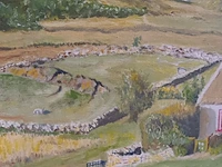 Lot 82 - schilderij landschap met hoeve - afbeelding 3 van  8