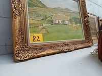 Lot 82 - schilderij landschap met hoeve - afbeelding 8 van  8