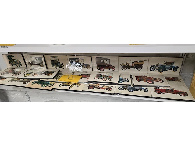 Lot 83 - lot diverse kadertjes met auto's tussen 1854 en 1912 - afbeelding 1 van  4