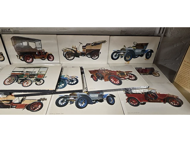 Lot 83 - lot diverse kadertjes met auto's tussen 1854 en 1912 - afbeelding 4 van  4