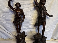 Lot 84 - beelden zamac, 2 stuks, 'de overwinning' - afbeelding 1 van  6