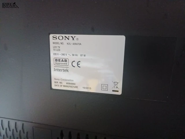 Lot 85 - sony tv 101 cm - afbeelding 3 van  5