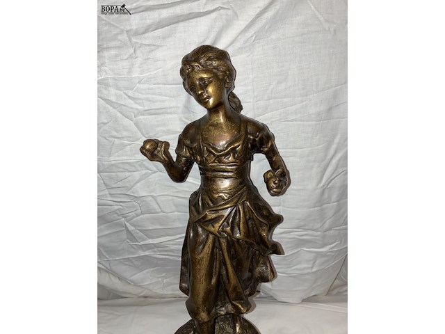 Lot 86 - beeld zamac of brons, 'de verleiding' - afbeelding 2 van  4