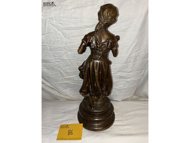 Lot 86 - beeld zamac of brons, 'de verleiding' - afbeelding 4 van  4