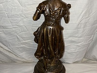 Lot 86 - beeld zamac of brons, 'de verleiding' - afbeelding 4 van  4