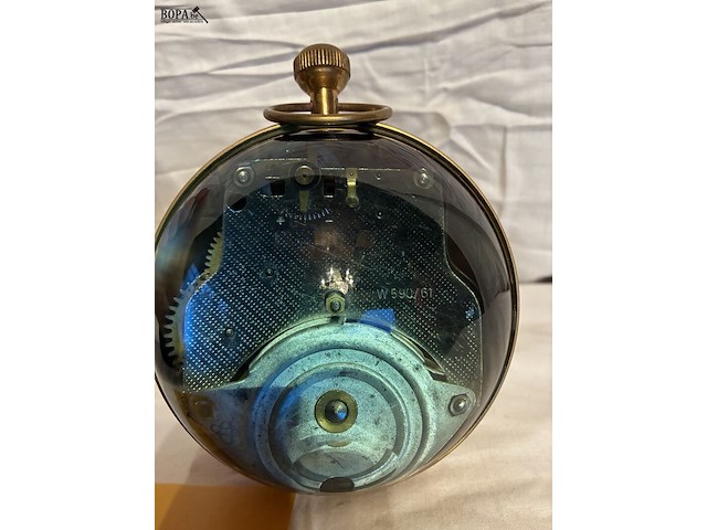 Lot 88 - glazen bolvormig tafeluurwerk, smith - afbeelding 3 van  3