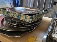 Lot 88 - lot schalen inox en verzilverd 14 stuks - afbeelding 2 van  3