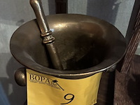 Lot 9 - koperen mortier met stamper in koper - afbeelding 1 van  1