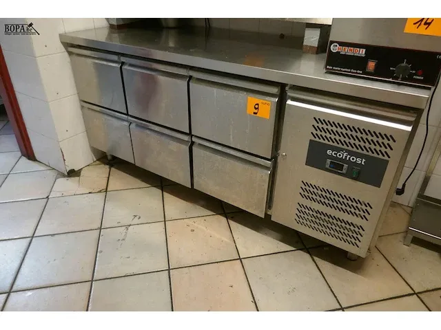 Lot 9 - rvs gekoelde werkkast ecofrost - afbeelding 1 van  4