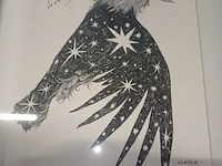 Lot 9 - tekening in kader - afbeelding 2 van  2
