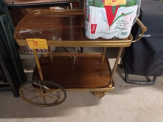 Lot 9 - vintage serveerwagentje - afbeelding 1 van  4