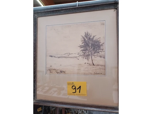 Lot 91 - kader landschap - afbeelding 1 van  3
