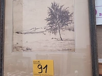 Lot 91 - kader landschap - afbeelding 3 van  3