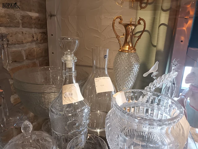 Lot 92 - glaswerk en kristal. 15 stuks - afbeelding 5 van  5