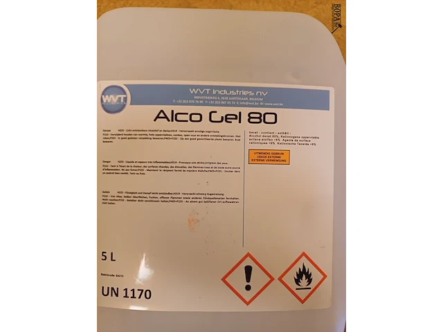 Lot 93 - bidons alcogel 5 liter. 7 stuks - afbeelding 2 van  2