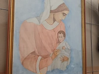 Lot 94 - kader maria met kind - afbeelding 5 van  5