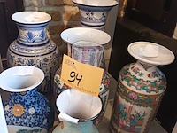 Lot 94 - oosterse vazen. 6 stuks - afbeelding 1 van  5